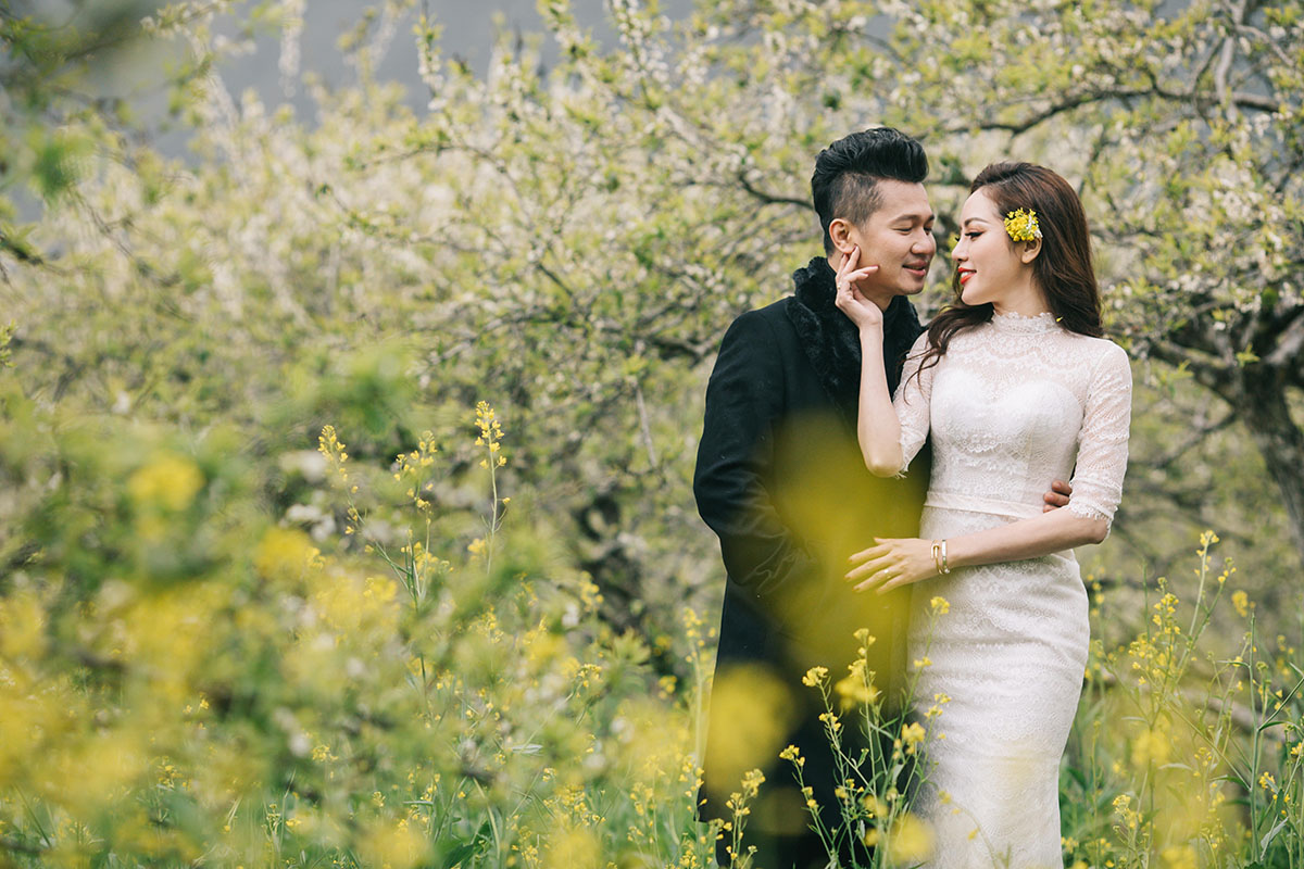 Vợ chồng Lâm Vũ – Huỳnh Tiên vượt giá lạnh để chụp ảnh cưới tại Sapa