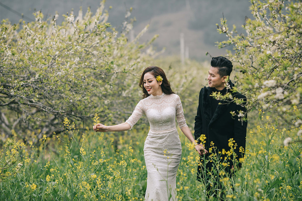 Vợ chồng Lâm Vũ – Huỳnh Tiên vượt giá lạnh để chụp ảnh cưới tại Sapa