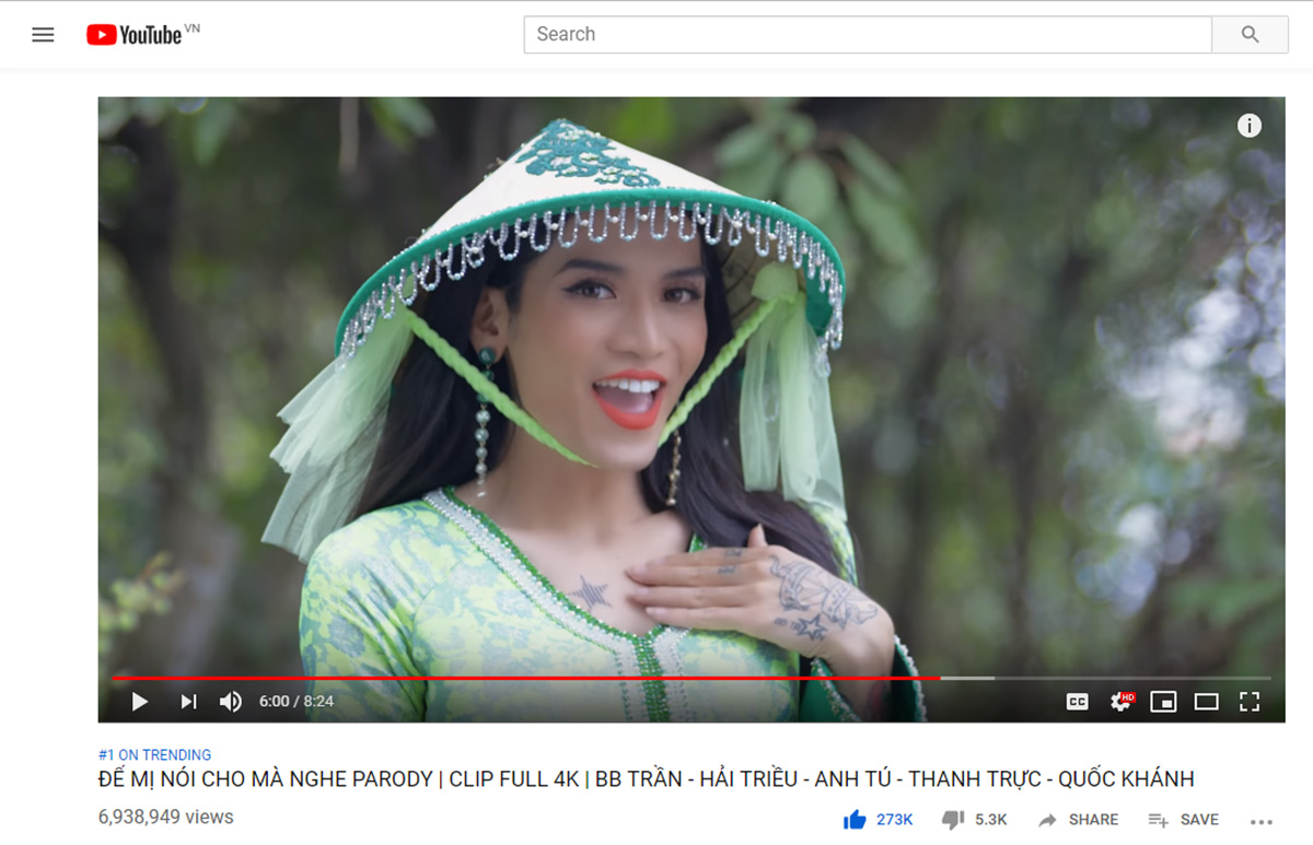Parody 'Để Mị Nói Cho Mà Nghe' của BB Trần chễm chệ Top 1 thịnh hành Youtube